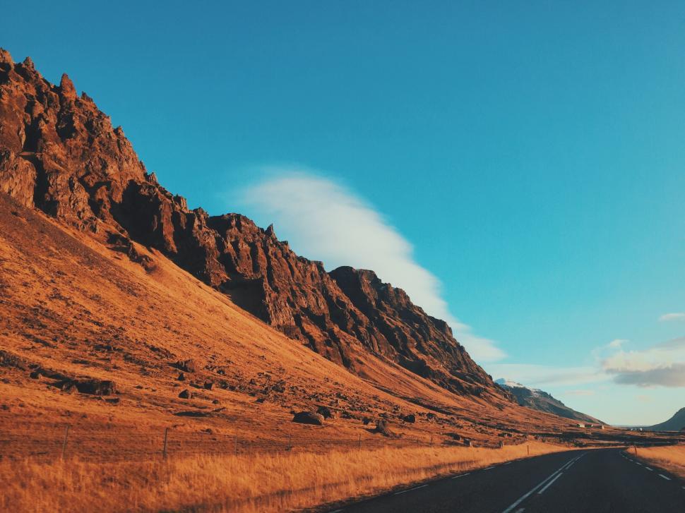 Free Image of Mountain Road with Clear Sky  