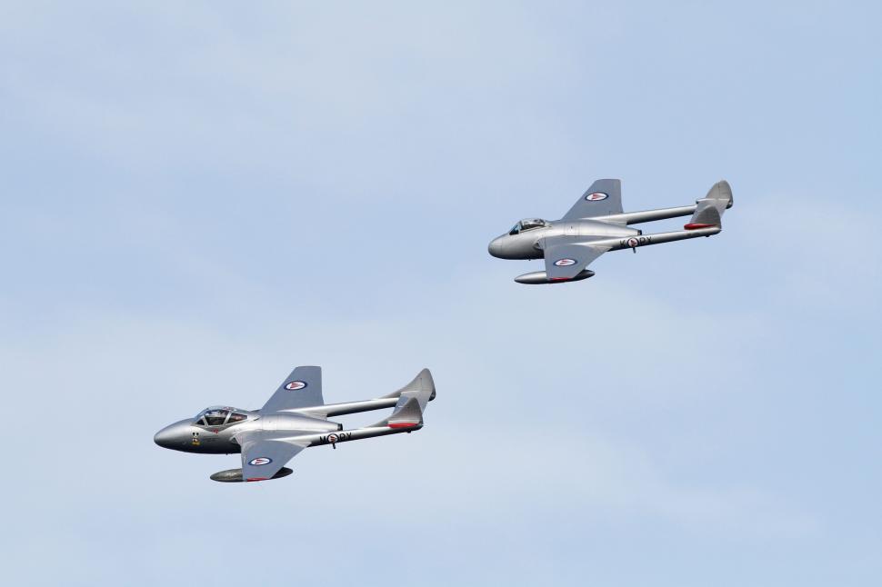 Free Image of Military Airplanes in the air  