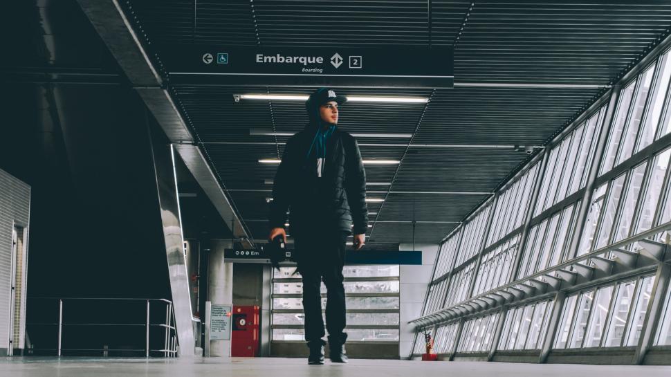Free Image of Young Man at the Airport  