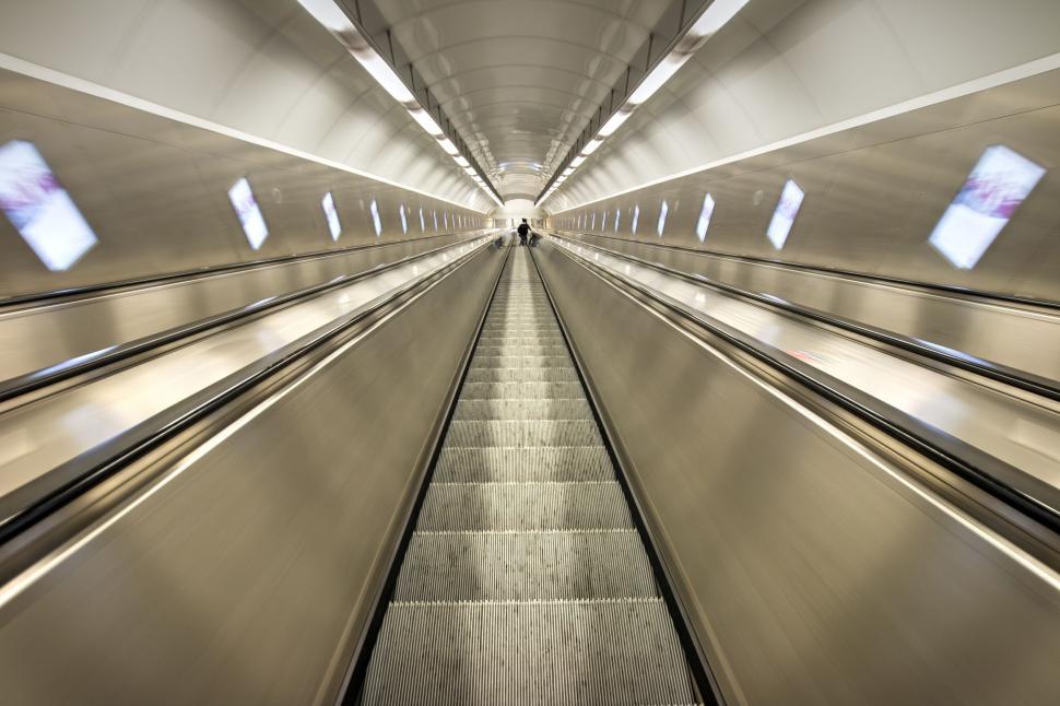 Free Image of Escalator in Tunnel  