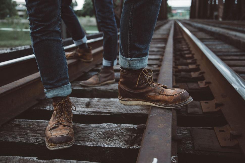 Free Image of Leather Shoes in Feet  