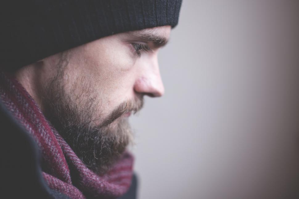Free Image of Side View of Bearded Man  