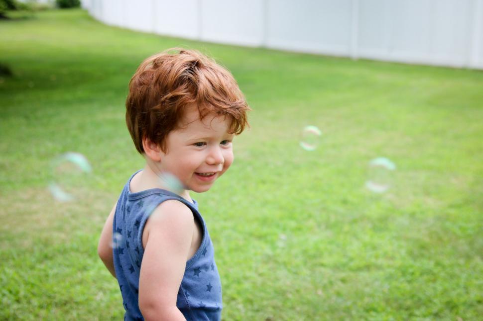 Free Image of Little Boy in Park  