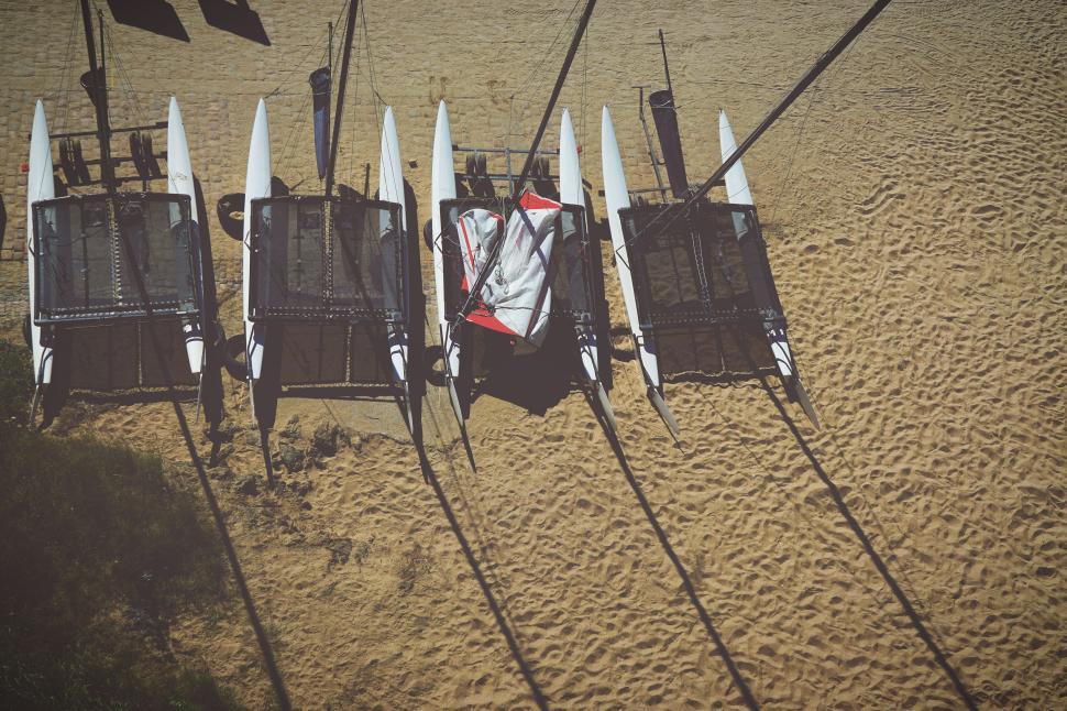 Free Image of Boats on Sand  