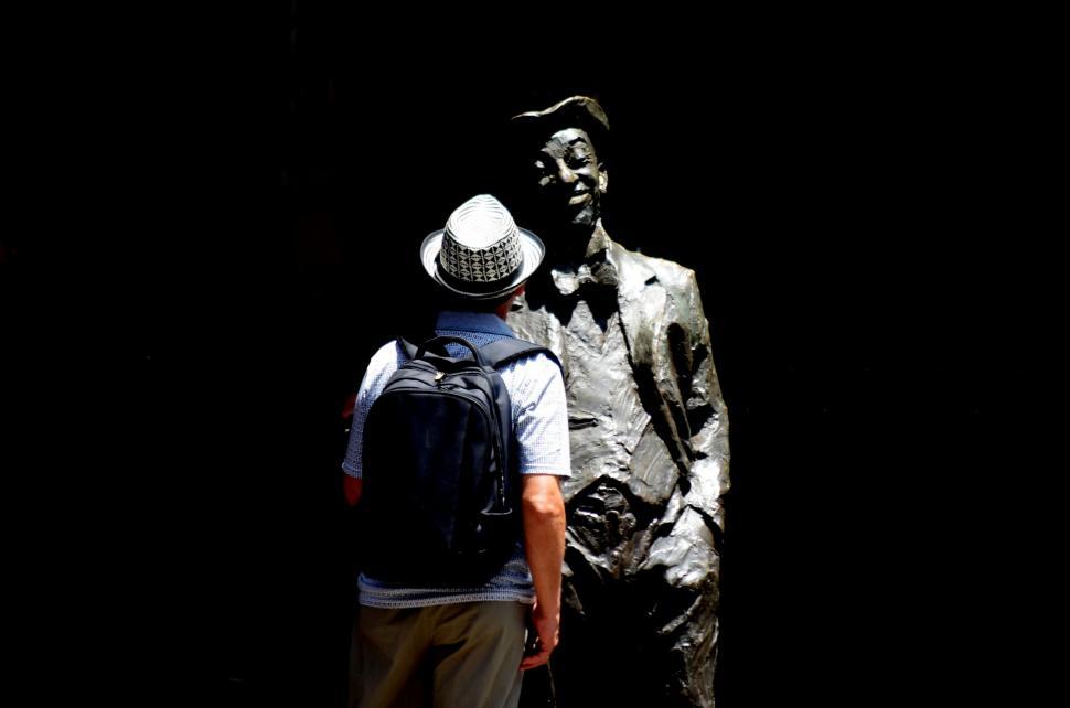 Free Image of Man Statue in Dark Room  