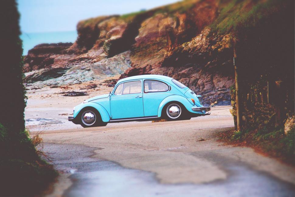 Free Image of Blue Beetle Car 