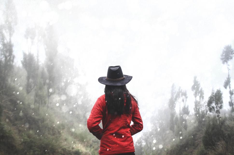 Free Image of Woman in Cowboy Hat 