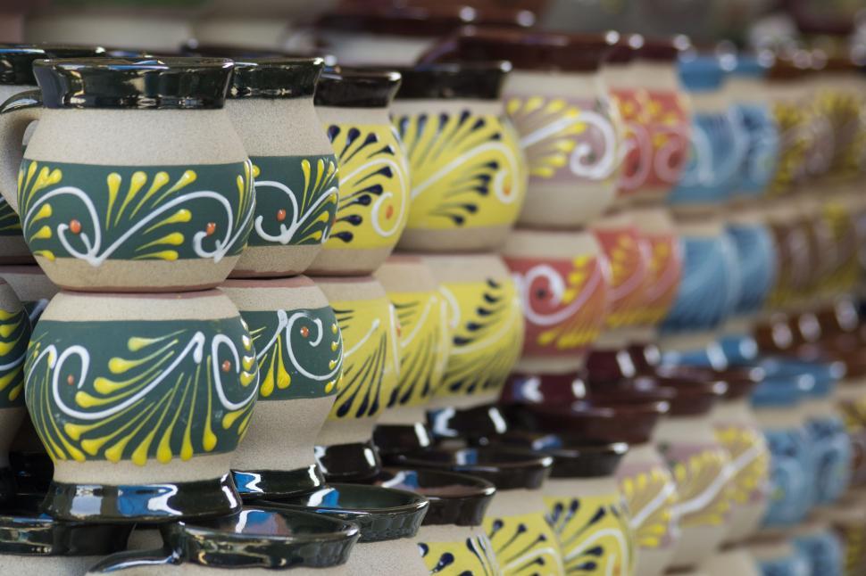 Free Image of Designer Ceramic Cups  
