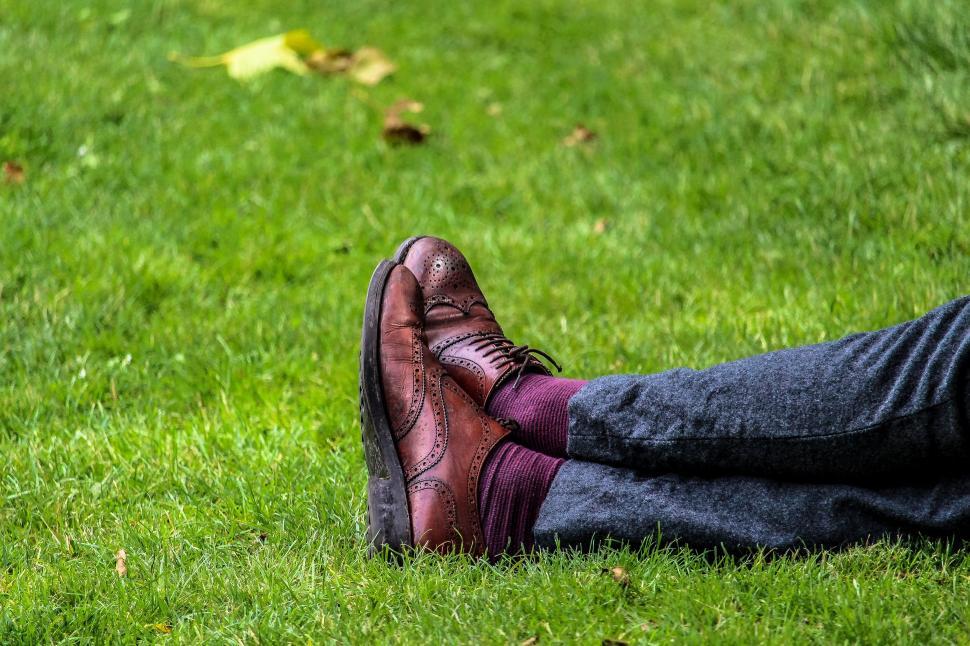 Free Image of Oxford Shoes in Feet 