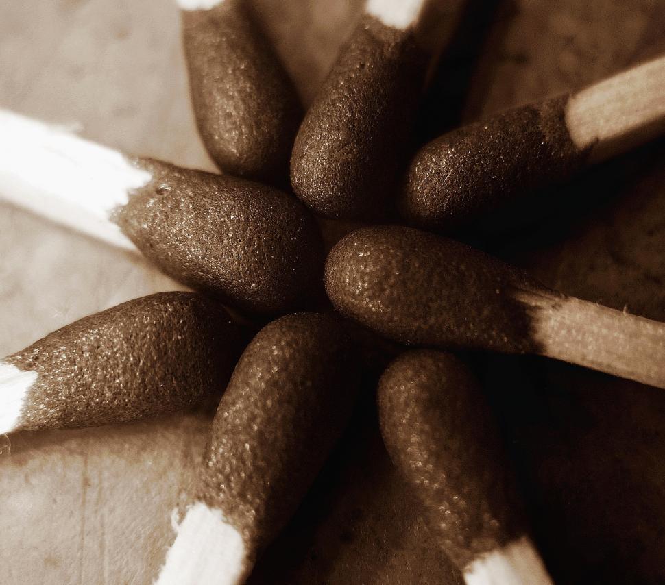 Free Image of Matchsticks - sepia 
