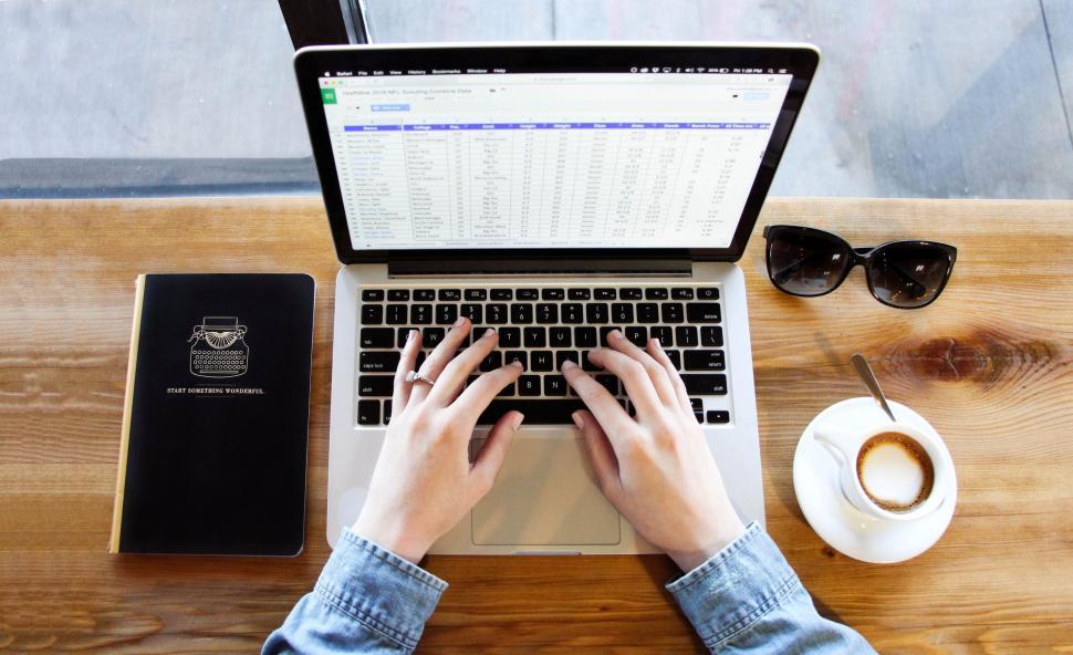 Free Image of Typing on Laptop  