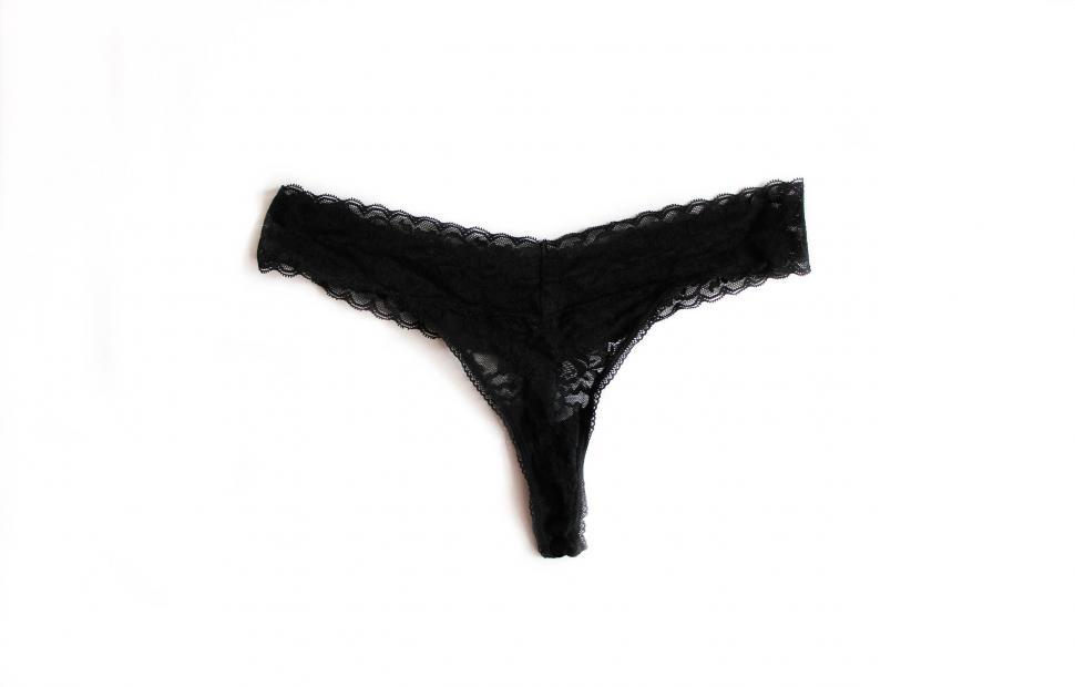 Free Image of Black Thong  