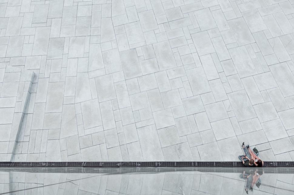 Free Image of Cement Tile Surface - From Above  