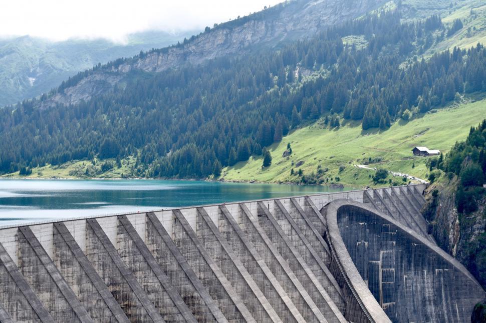 Free Image of Dam and River  
