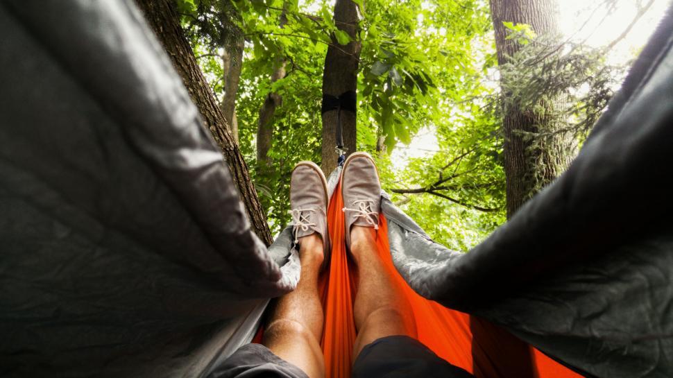 Free Image of Lying on Hammock 
