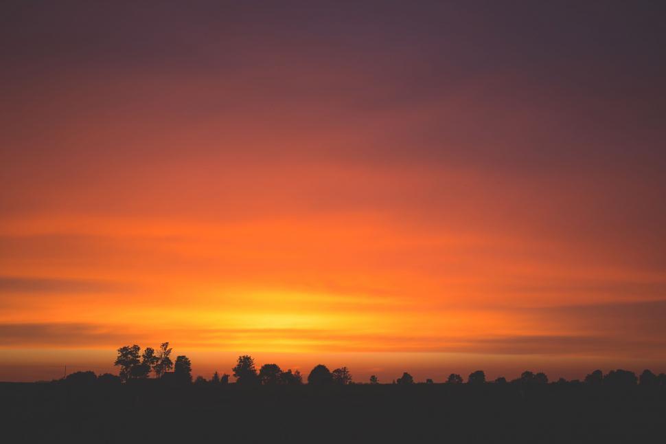 Free Image of Orange Sky  
