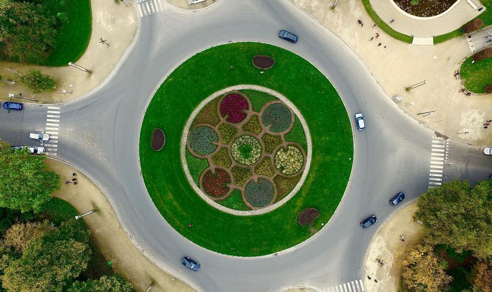 Free Image of City Road and Cars from Above  