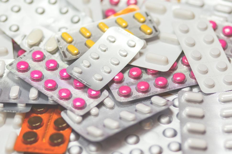 Free Image of Tablets in blister packaging  