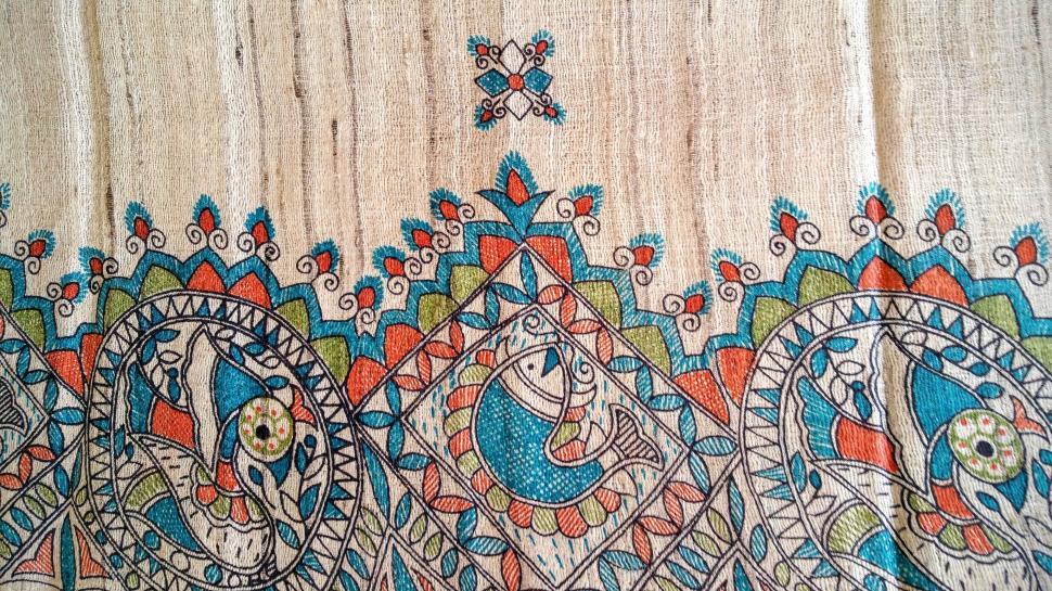 Free Image of Artwork on Fabric  