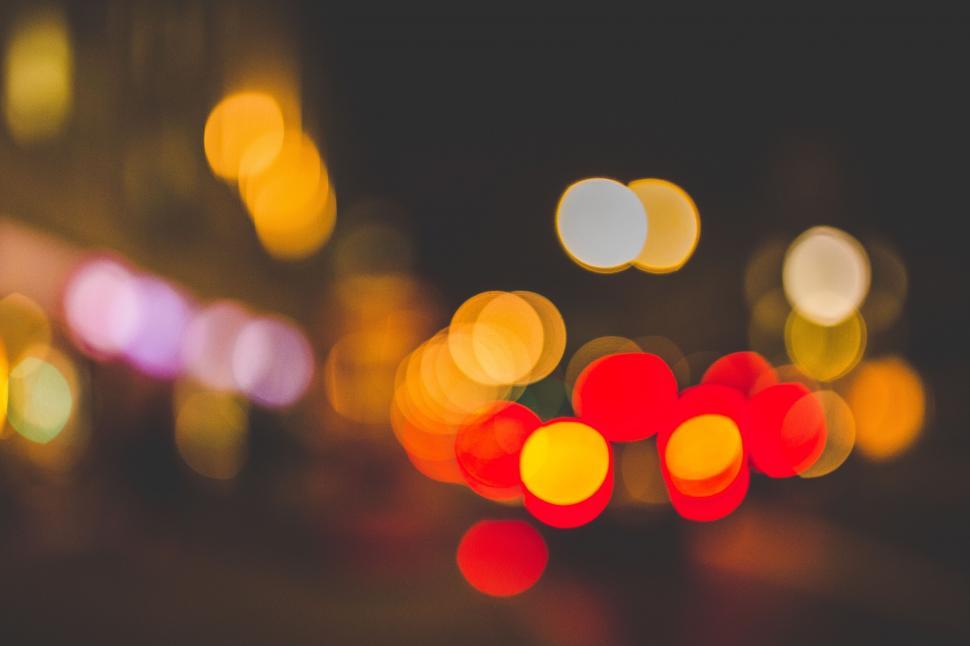 Free Image of Colorful Bokeh lights  