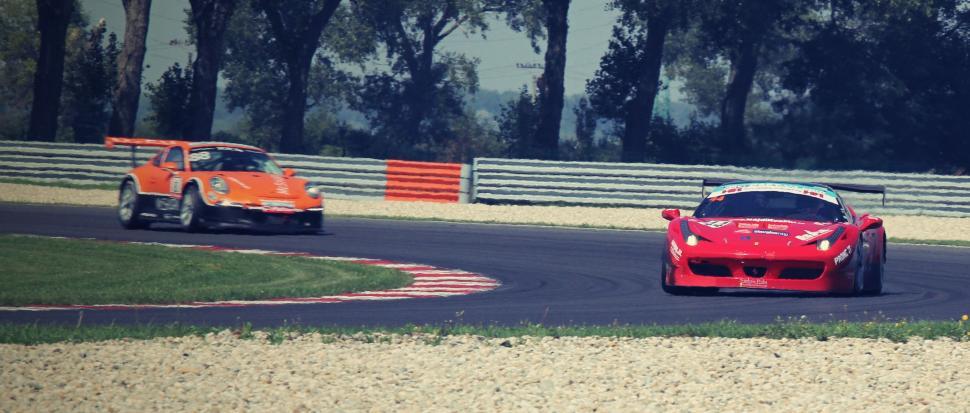 Free Image of Cars on Racing Track 