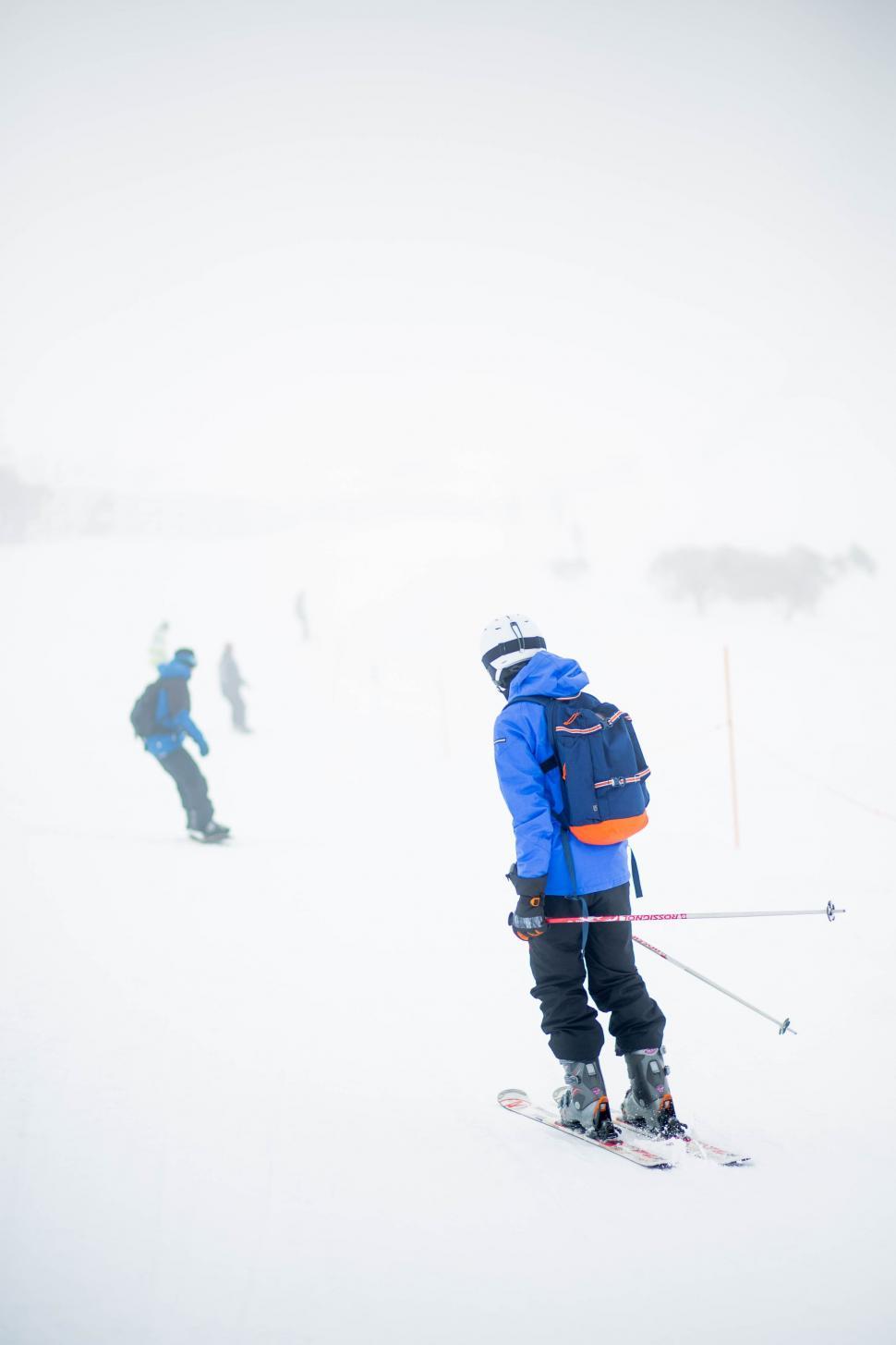 Free Image of Skier on Snow Mountain  