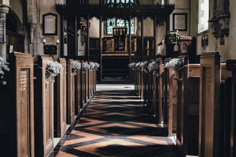 Free Image of Church Aisle 