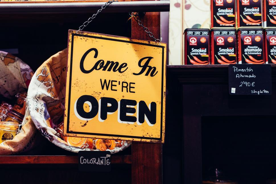 Free Image of We Are Open - Sign Board 