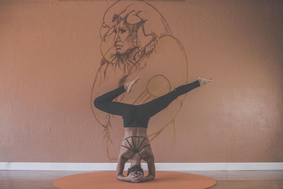 Free Image of Head down Yoga  