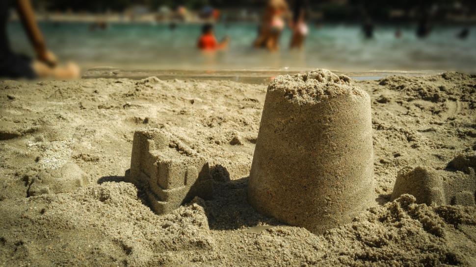 Free Image of Sandcastles 