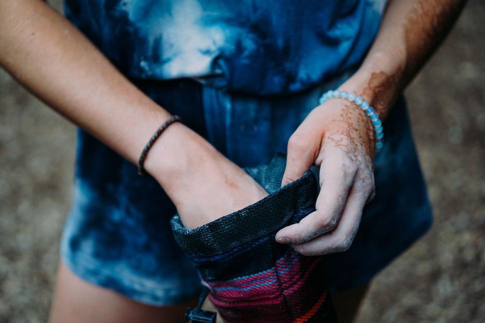 Free Image of Woman hands into bag 