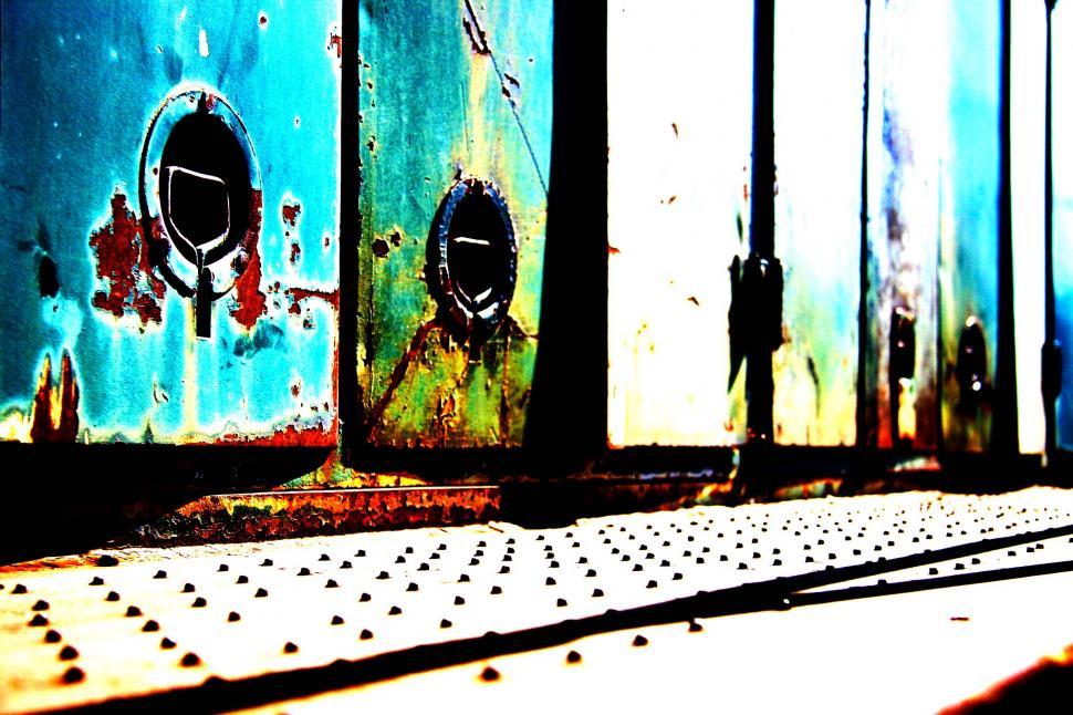 Free Image of Metal texture on locomotive  