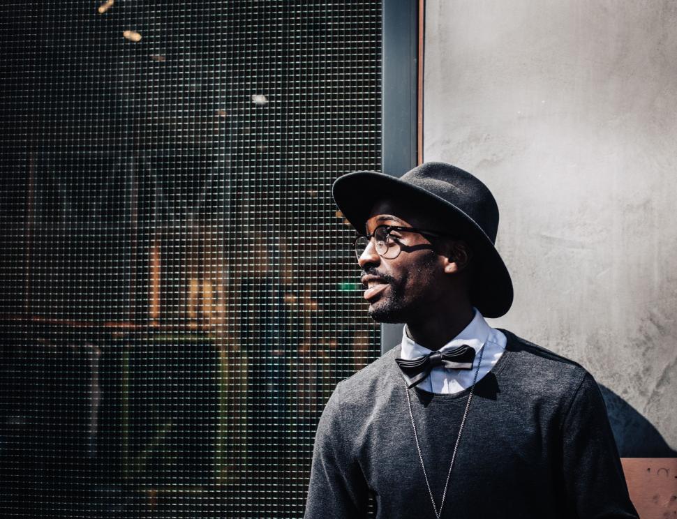 Free Image of African Man in Fedora Hat  