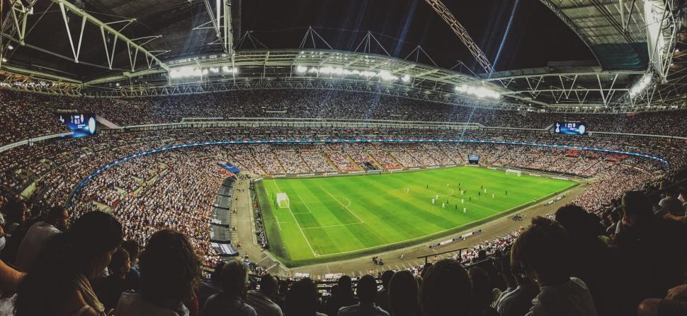 Free Image of Football Match - Night Time  