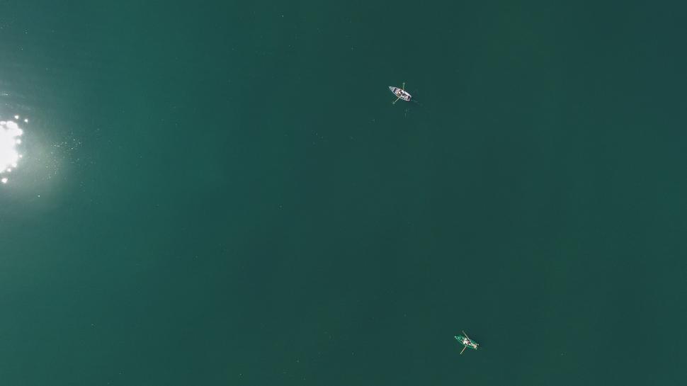 Free Image of Boats in Sea from above  