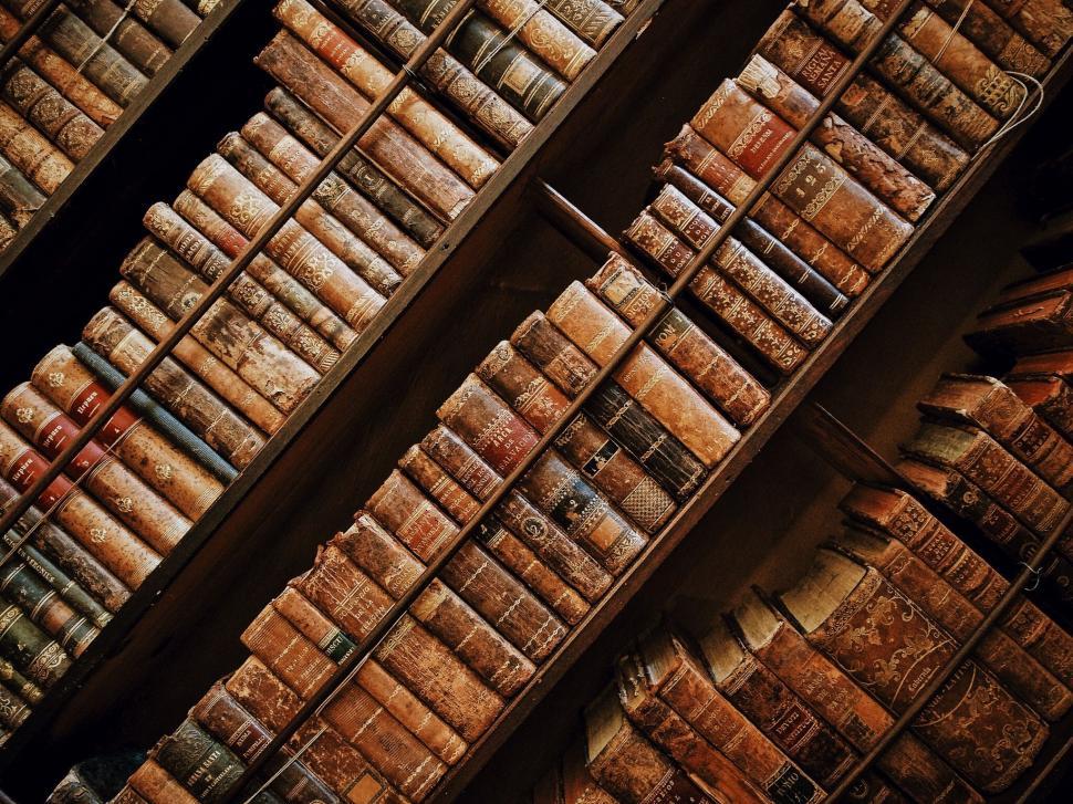 Free Image of Books in Shelves  