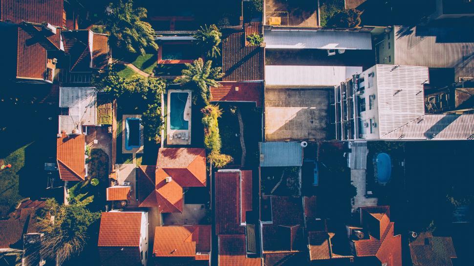 Free Image of Houses from above  