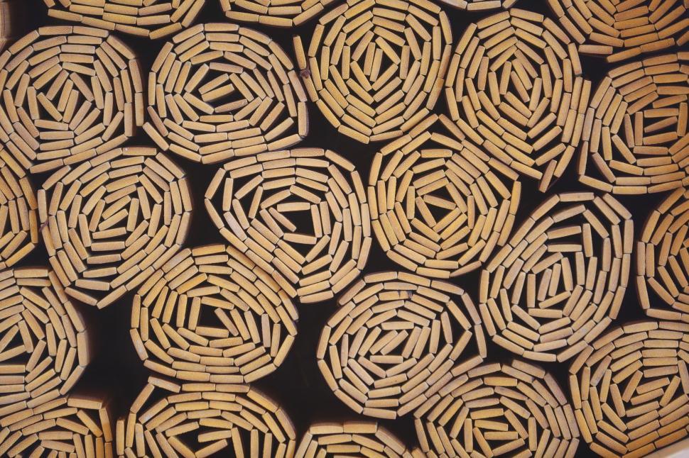 Free Image of Artistic Wooden Wall - Background  
