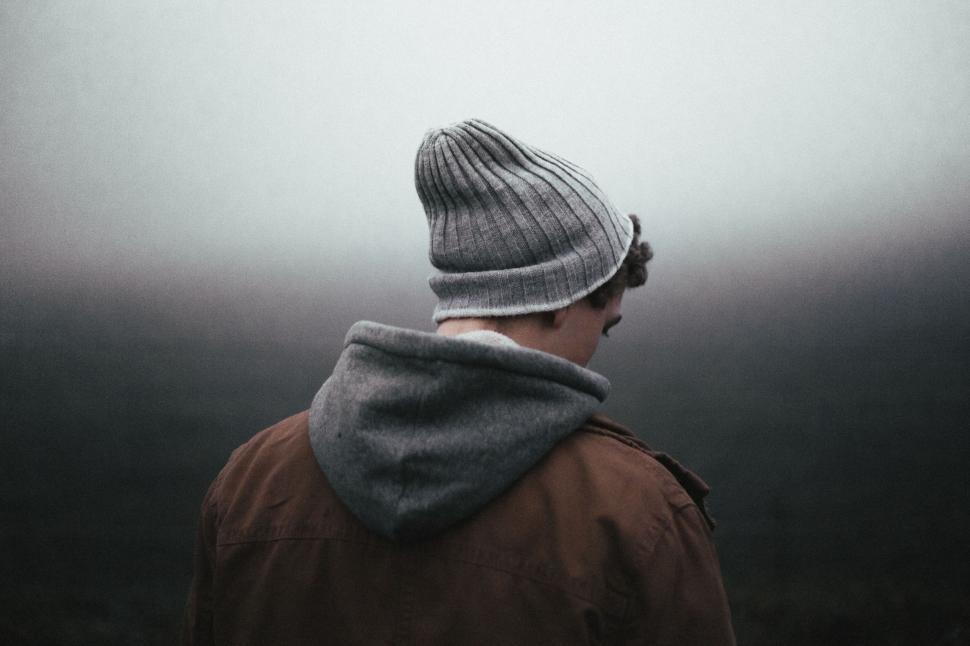 Free Image of Man in Grey Beanie Cap  