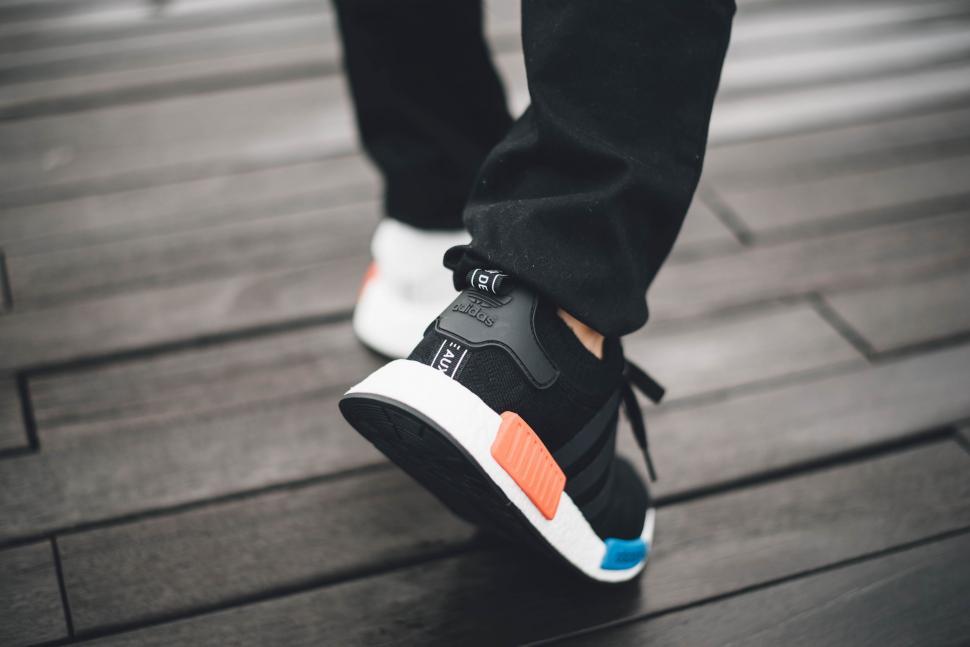 Free Image of Black Adidas Shoes  