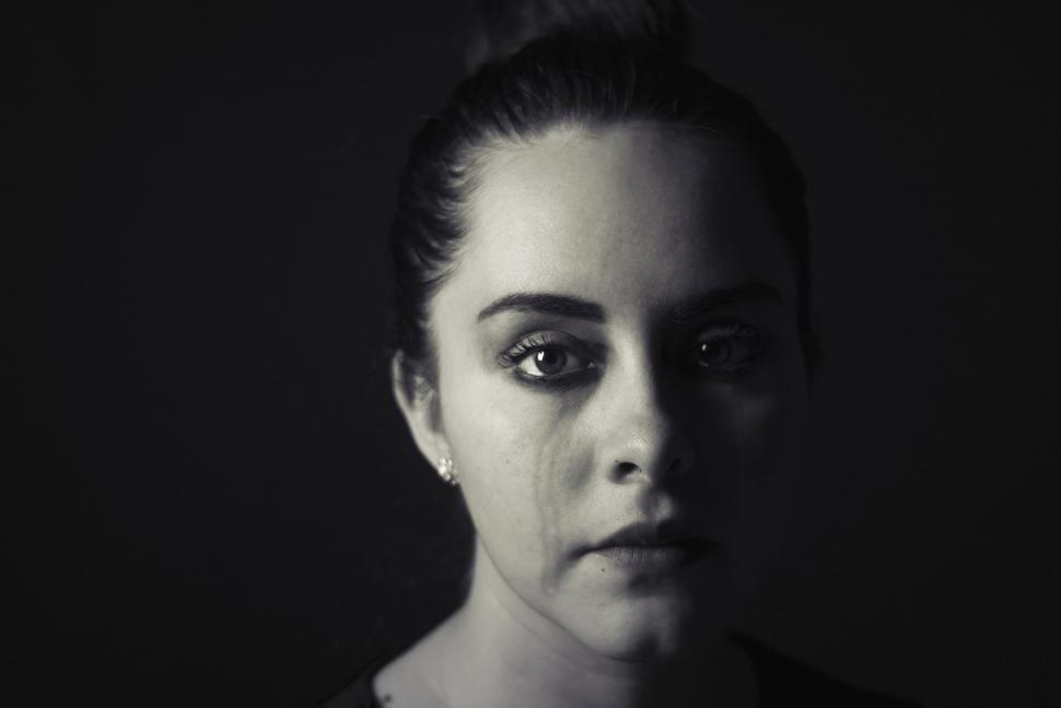 Free Image of Woman Face with Tears  