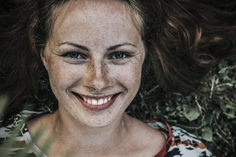 Free Image of Happy Caucasian woman  