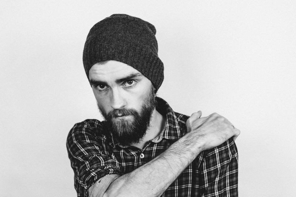 Free Image of Bearded Man in Beanie Cap  
