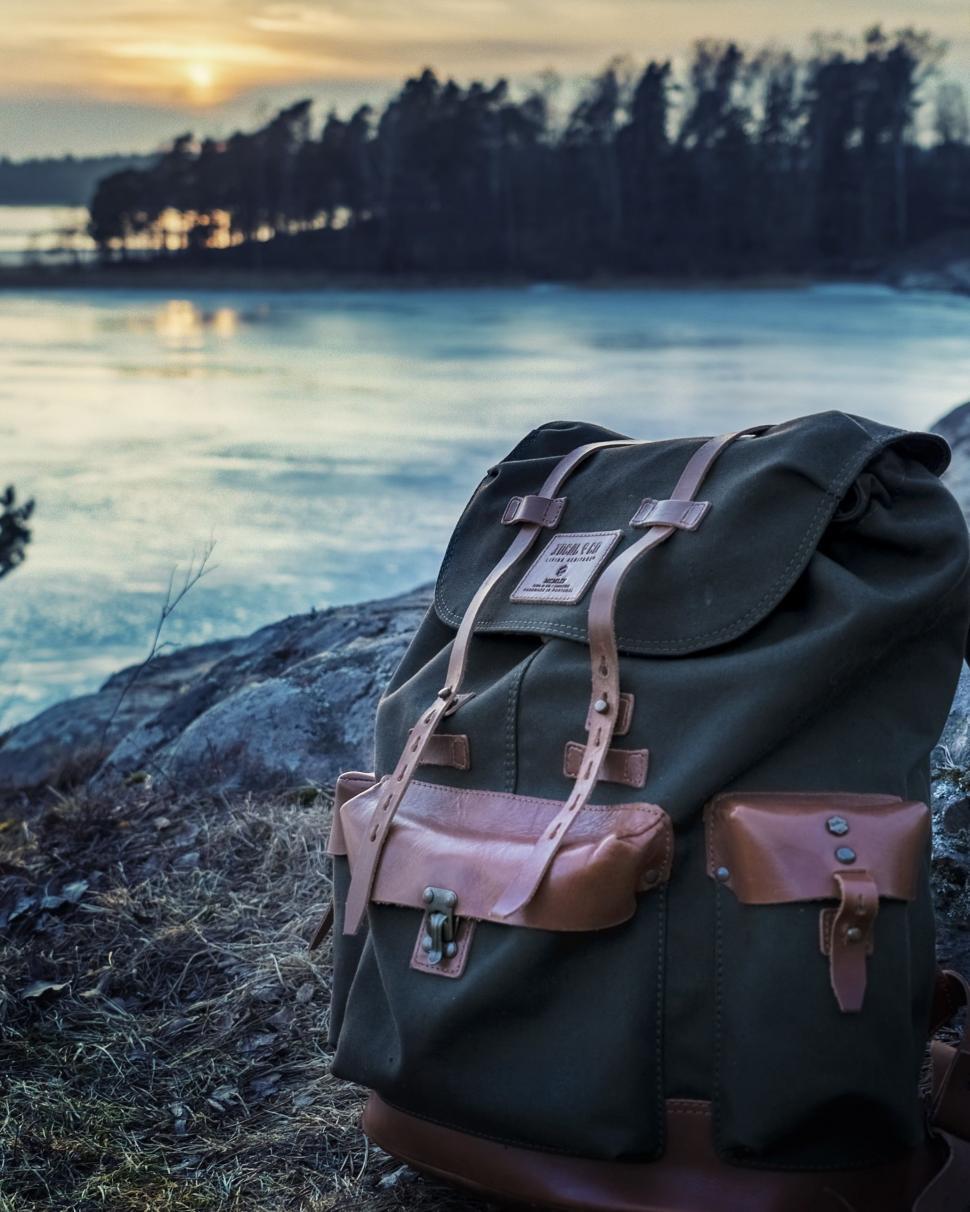Free Image of Brown and black Backpack 