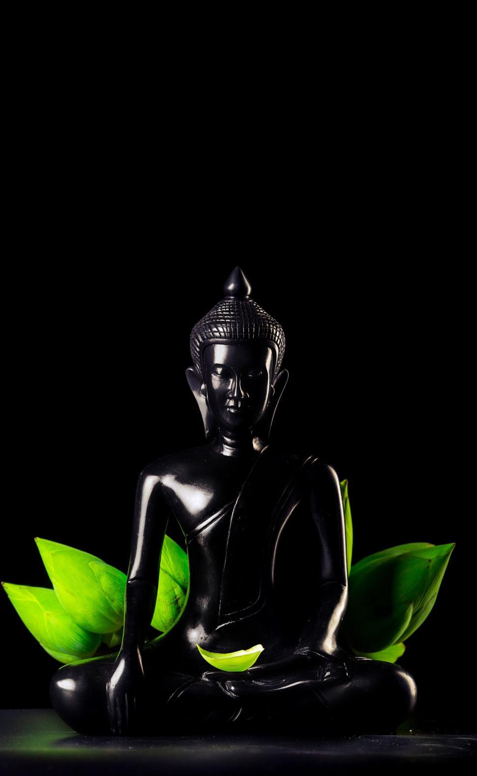 Free Image of Black Buddha  