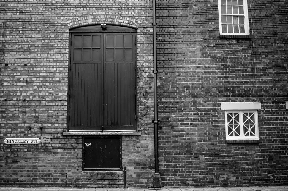 Free Image of House Door - B&W 
