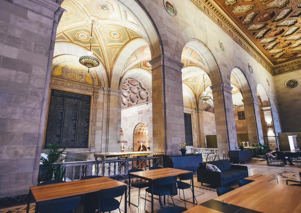 Free Image of Inside view of old style building  