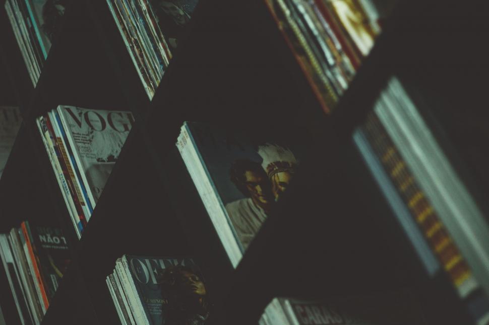 Free Image of Magazines in Shelves  