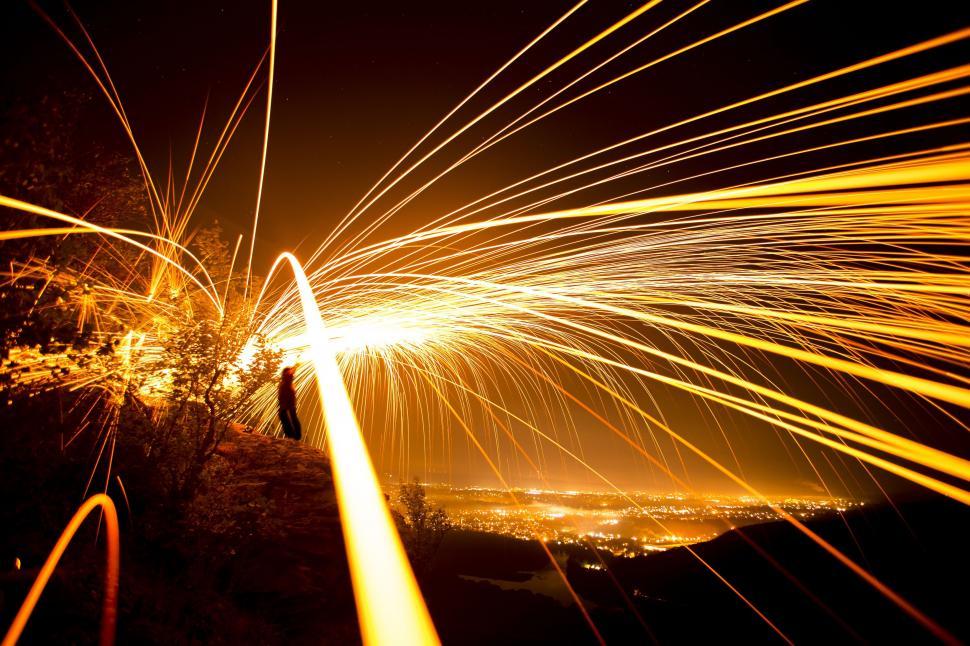 Free Image of Long Exposure Photography - Steel Wool  