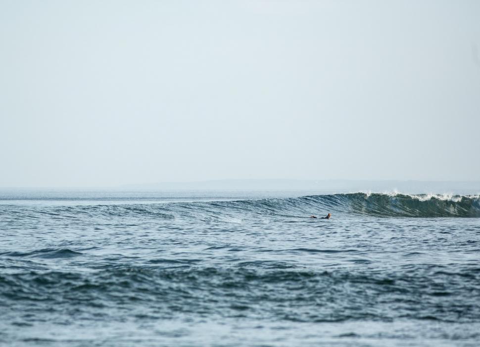 Free Image of Surfer and Ocean  